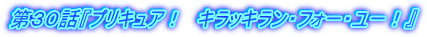 第30話『プリキュア! キラッキラン・フォー・ユー!』
